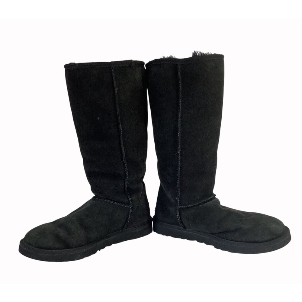 UGG Australia Womens Black Suede Mid-Calf Boots Size 8 - Picture 6 of 10